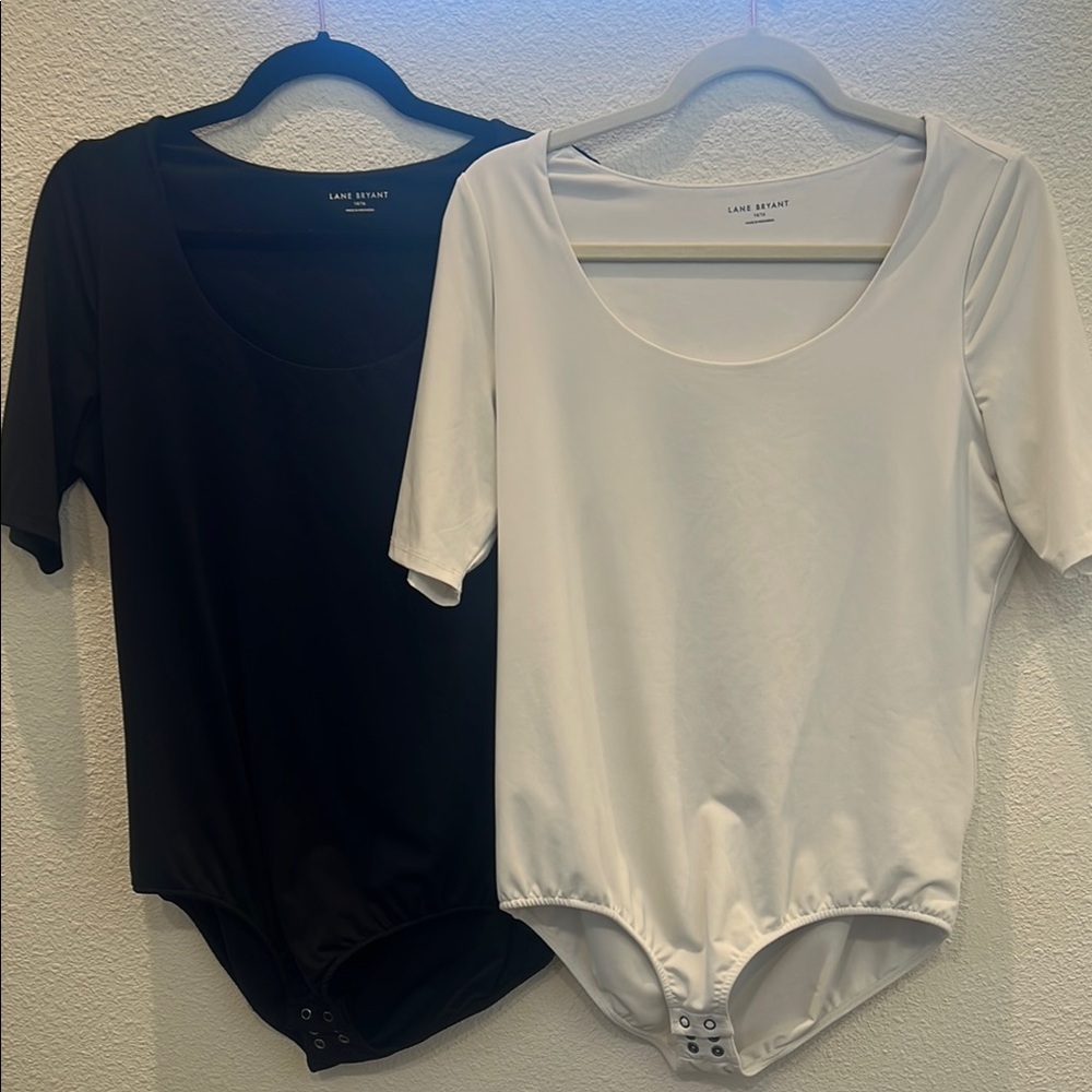 Lane Bryant Women's Black and White Tops